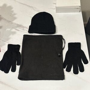 Black Winter Accessory Set invierno